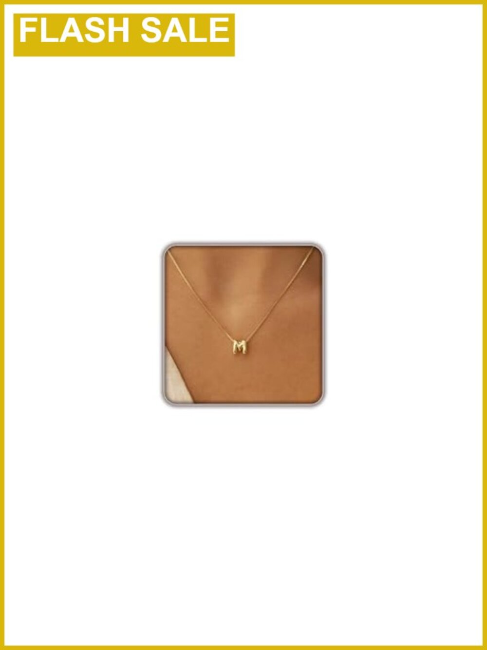 14K Gold Plated Bubble Letter Necklace Tarnish Free Waterproof Initial